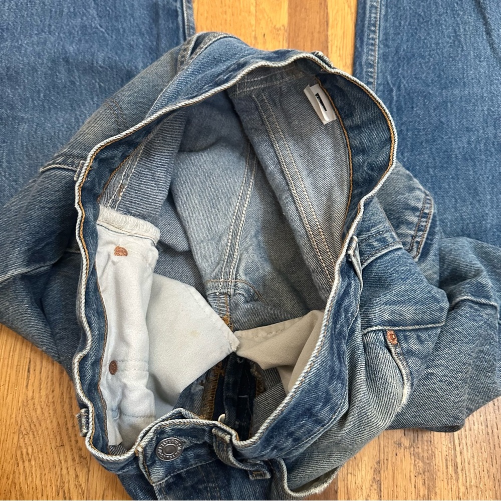 💚 Vintage Levi’s 501 Blue Distressed Jeans (W32 L32) (35) - Picture 10 of 11